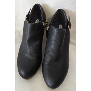 Dr. Scholl's Wynter Women's Vegan Leather Buckle Comfort Wedge Booties Size 7.5